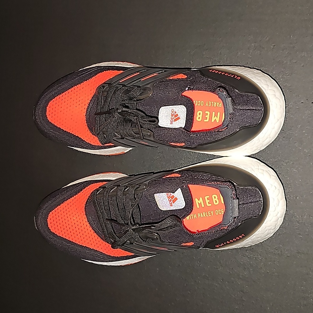 Adidas ultraboost 21 Mens 8.5 black orange white - Picture 4 of 4
